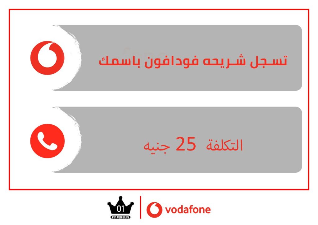 شريحة فودافون ب اسمك